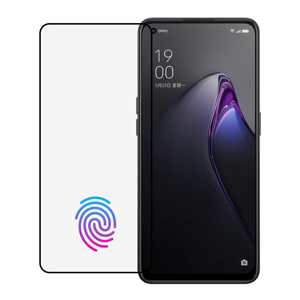 Real Look Oppo Reno 8 3D Full Cover Antibacterial Tempered Glass Film 